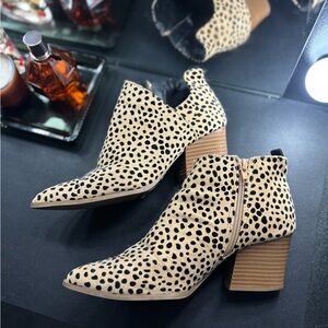 Qupid Black and Tan Ankle Booties